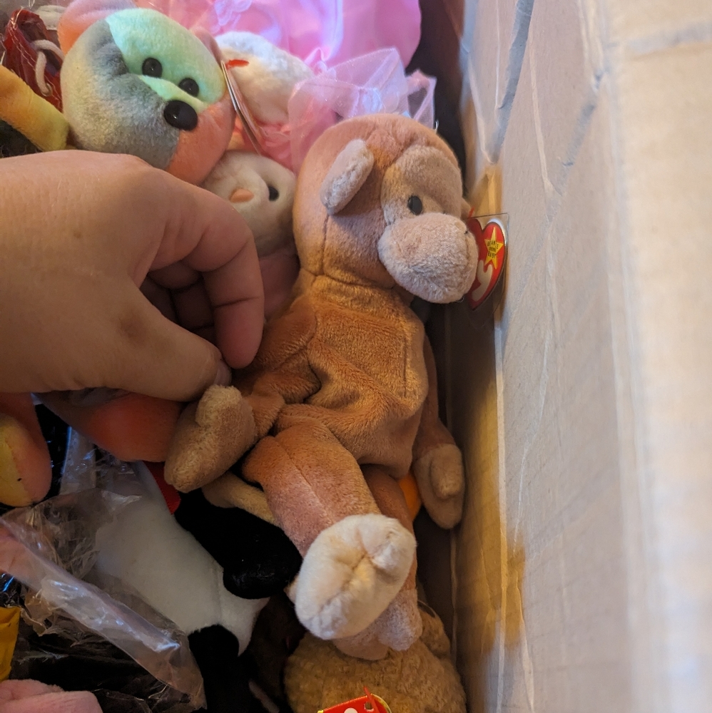 Mystery lot of 10 vintage beanie babies